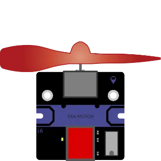 Component Fan motor - Generates an air current through the motorized movement of the propellers.