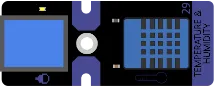 Representation of Temperature & humidity sensor - Reads the temperature and humidity of the environment.