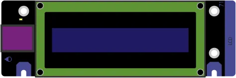 Component LCD display - It is an actuator that allows the display of text.