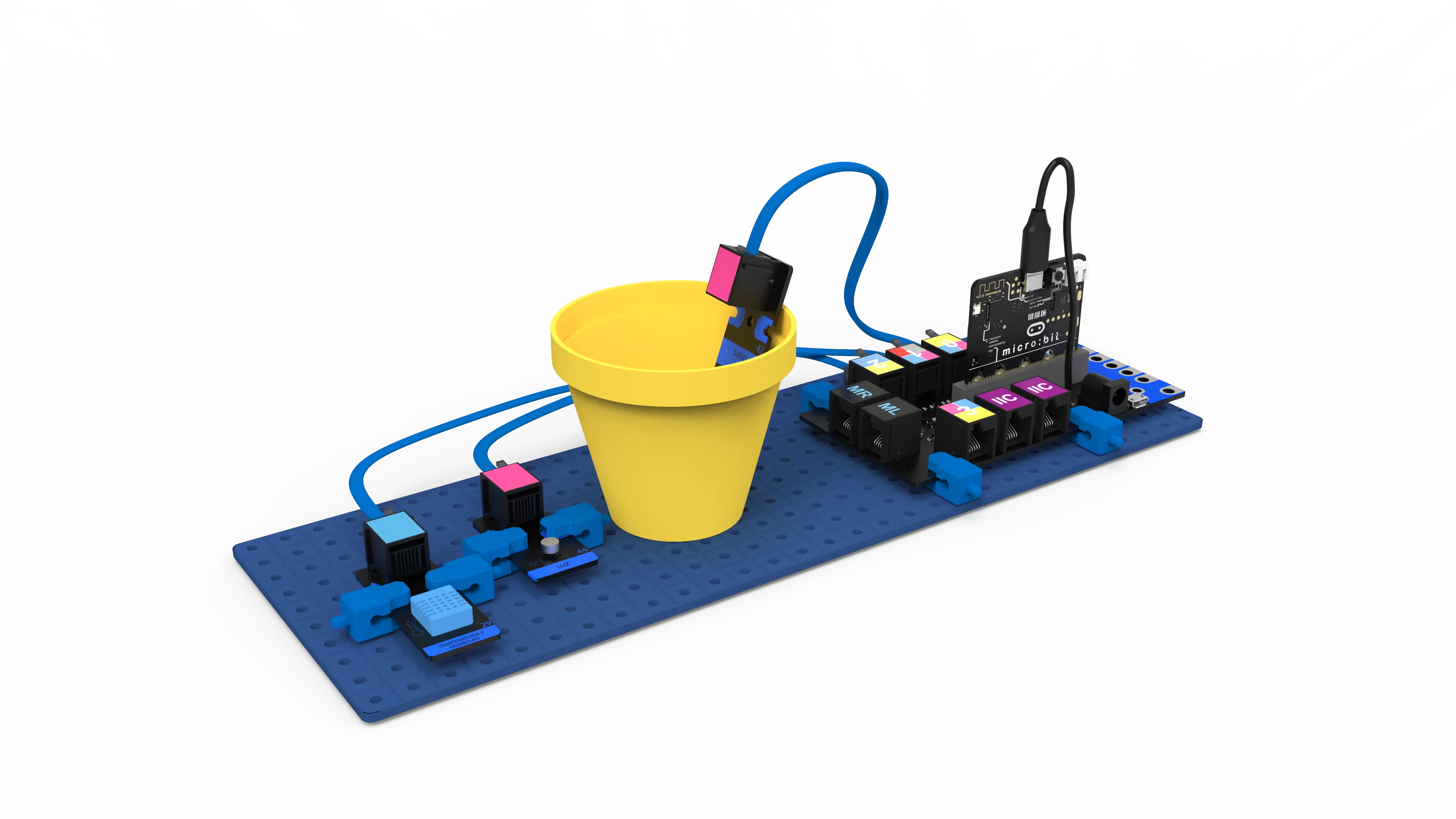 Illustration render for Smart pots project.